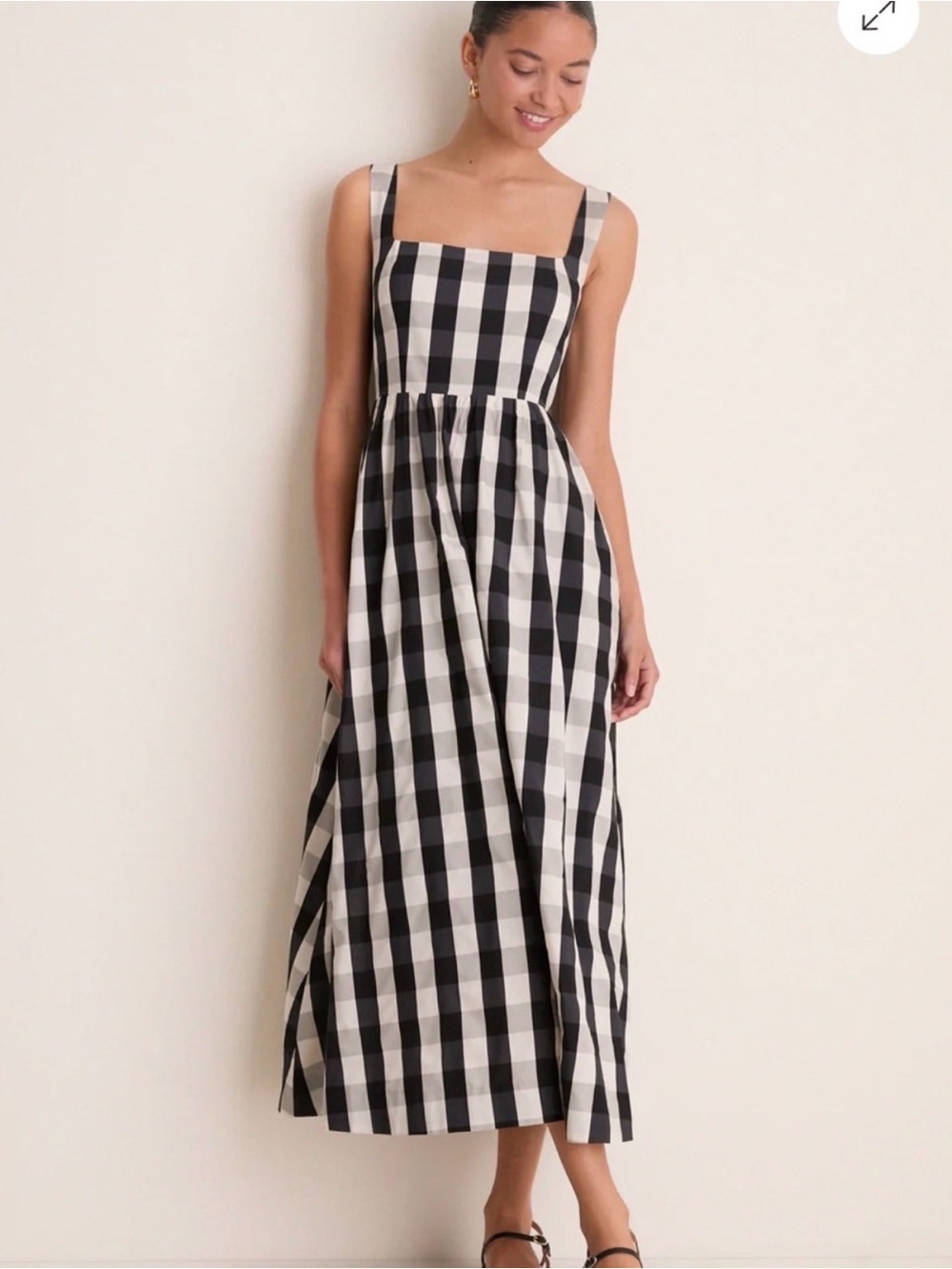 Tuckernuck Black and White Gingham Maxi Dress